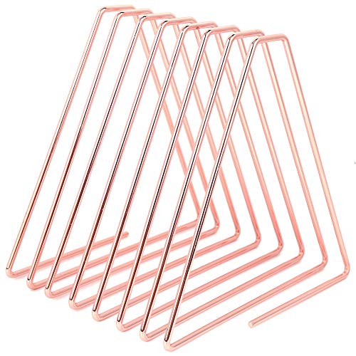 Datei Ordner Racks, 2pcs Triangle Desk Organisatoren Datei Ordner Stand Desktop Buch Organizer Metal Wire Desktop Book Rack für Bürohaus (Rosa) von Tomedny