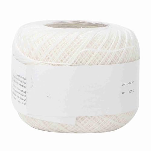 Garn für häkelnde, beliebte Lace Line Baumwolle mehrfarbige Mini farbenfrohe Stränge Sommerseide Leichte dünne Linie zum Stricken von Handwerks (6601 Snow White) von Tomedny