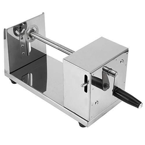 Kartoffelspiralschneider, Edelstahl Twisted Potato Slicer Handkurbel Handbuch French Fry Cutter Gemüse Gurken Karotten Schnittwerkzeug Küchen Utensil von Tomedny