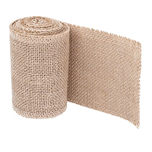 Sackleinenband, dekorative Jute -Band -Sackleinenrolle für Handwerk wiederverwendbare Handwerksrolle für Verpackung, Hochzeitsdekorationen, DIY und Gartenprojekte (Breite 10 cm, Länge 3 Meter) von Tomedny