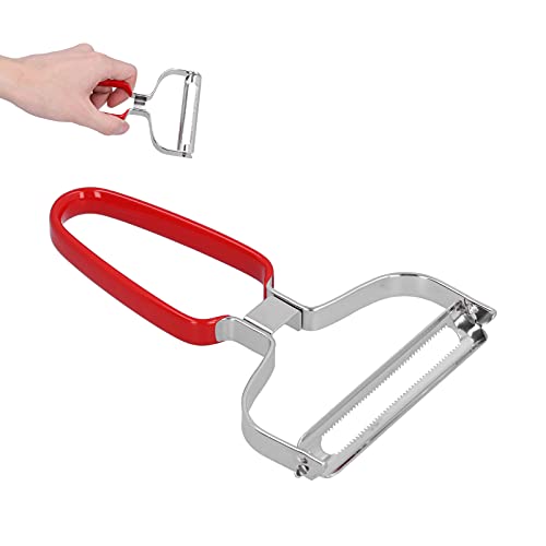 Vegetable Peeler, Stainless Steel Julienne Peeler Manual Veggie Shredder Multifunctional Carrot Shredder for Kitchen Cooking Tools (red) von Tomedny