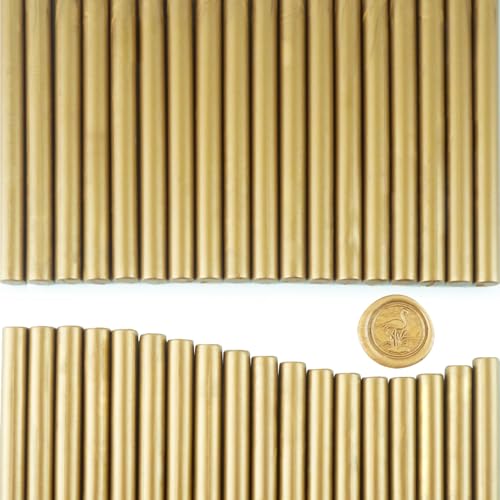 Tomgenrine Mini Wachssiegel-Sticks - 36 Stück Schnellschmelzendes Wachs für Heißklebepistole, ideal für Hochzeitseinladungen, Briefe, Umschläge, Karten & Bastelprojekte (Braun） von Tomgenrine