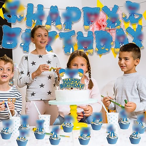 Playtime Birthday Decorations -Tomicy 30 Stück Anime Playtime Balloon Decoration Inklusive Kuchenaufsatz, Banner, Happy Birthday Banner Cake Topper für Kindergeburtstag Party von Tomicy