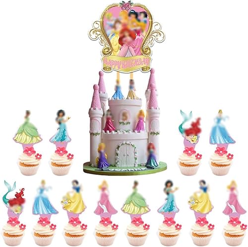 Tomicy Tortendeko,13 Stück Muffin Deko Geburtstag Cupcake Toppers,für Kinder Party Geburtstag Party Kuchen Dekoration Supplies von Tomicy