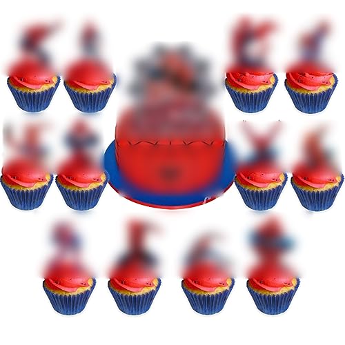 Tomicy Geburtstag, 15 Stück Tortendekoration, Tortendeko Geburtstag, Cupcake Toppers, Muffins Dessert Dekoration, Für Kinder Geburtstagsfeiern Und Party von Tomicy