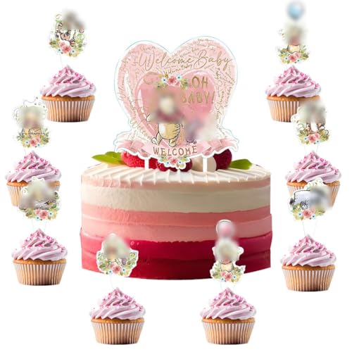Tortendekoration-Tomicy 25 Stück Thema Kuchendeckel Cartoon Cupcake Toppers Happy Birthday Cake Topper Party Supplies für Kinder von Tomicy
