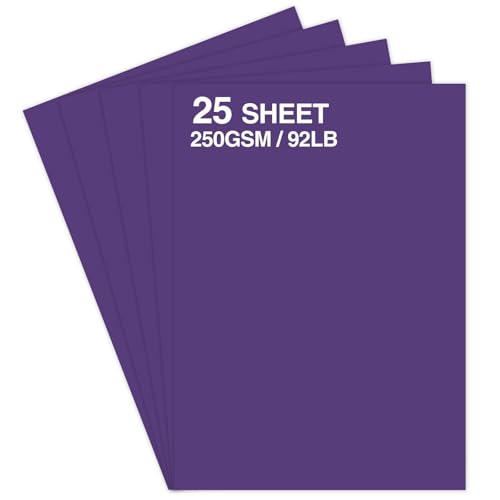 Violetter Karton, 25 Blatt, 21,6 x 27,9 cm, 250 g/m² dickes Papier für Einladungen, DIY-Karten, Scrapbooking und Urlaubsbastelarbeiten Violetter Karton, 25 Blatt, 21,6 x 27,9 cm, 250 g/m² dickes Papier für Einladungen, DIY-Karten, Scrapbooking und Urlaubsbastelarbeiten von Tomioziey