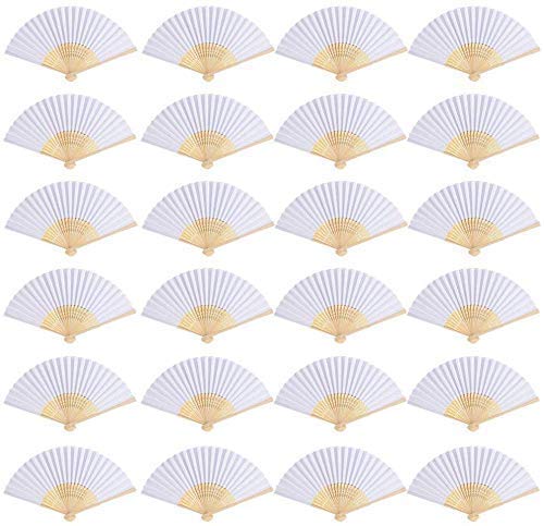 Tomkity 60 Pack Handfächer, Weiß Faltbarer Handfächer für Sommer Hochzeit Deko, Geburttag Party, Wedding, Wand Dekoration Tomkity 60 Pack Handfächer, Weiß Faltbarer Handfächer für Sommer Hochzeit Deko, Geburttag Party, Wedding, Wand Dekoration von Tomkity
