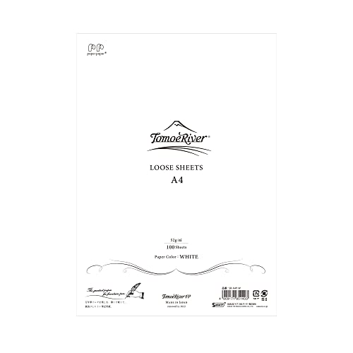 Tomoe River FP 52 g/m² Lose Sheet von SANZEN, 21 x 29 cm (A4-Größe), weiß, 100 Blatt/Packung (SR-A4P-W) von SAKAEテクニカルペーパー