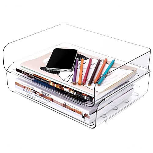 Tomorotec büro zubehör, 2 Stück, papierablage, briefablage a4, transparent, PET, stapelbar, Dokumenten-Organizer,ablage Schreibtisch,Schreibtisch Tomorotec büro zubehör, 2 Stück, papierablage, briefablage a4, transparent, PET, stapelbar, Dokumenten-Organizer,ablage Schreibtisch,Schreibtisch von Tomorotec