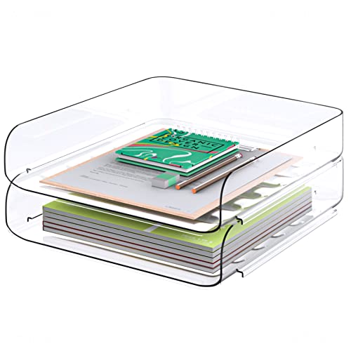 Tomorotec 2 Stück büro zubehör, briefablage a4, transparent, PET, stapelbar, Dokumenten-Organizer, Büro, ablage Schreibtisch,Schreibtisch Tomorotec 2 Stück büro zubehör, briefablage a4, transparent, PET, stapelbar, Dokumenten-Organizer, Büro, ablage Schreibtisch,Schreibtisch von Tomorotec