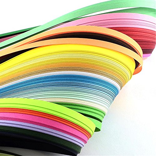 30 Farben Quilling-Papierstreifen, gemischte Farben, 450 x 3 mm, ca. 260 Streifen/Beutel, 30 Farben/Beutel. von Tomorrow Store