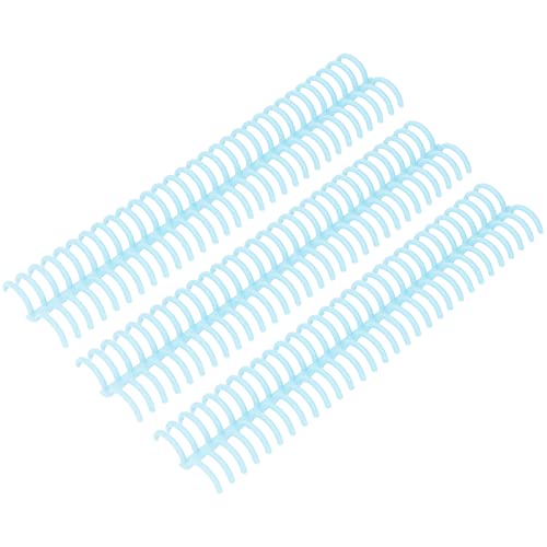 10 Stück Kunststoff Bindekämme, 22mm Durchmesser 30 Löcher Spiralbindungsrücken Buchbinder für die Herstellung von Dokumenten, Notizbüchern, Dateien, Alben (Clear Blue) von Tomotato