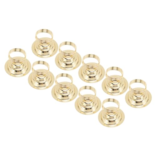 10 Stück Tischnummern Halter, Edelstahl Tischkartenhalter Drahtbildständer Namensmenü Clips für Hochzeitsempfang, Party, Geburtstag (Golden) von Tomotato