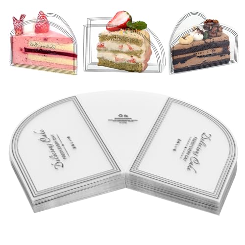 100 Stück Kuchen Kragen, Dreieckig Tortenrandfolie Kuchen Halsbänder Transparent Tortenfolie Torten Verpackung Folie für Tortendeko Mousse Schokolade von Tomotato