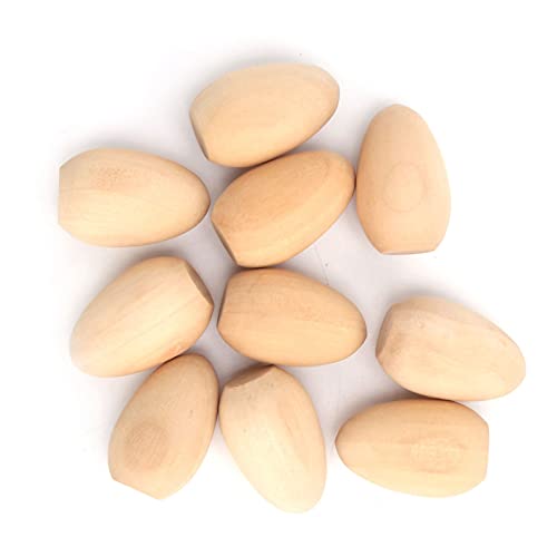 10pcs Holzeier, Tragbares Holznest Gefälschte Eier für DIY Handwerksdekoration, Unfertiges Holzei für Die Ermutigung der Hühner zum Legen Von Ei (S) von Tomotato