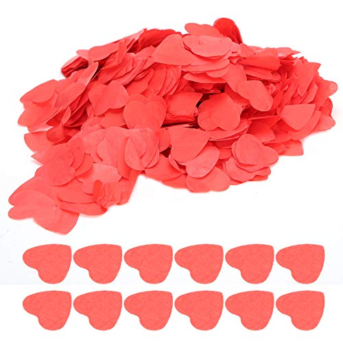 2 Bags Heart Confetti, 2,5cm Rot Herz Formen Party Konfetti für die Verlobungs Hochzeit Party Valentinstag Dekoration von Tomotato