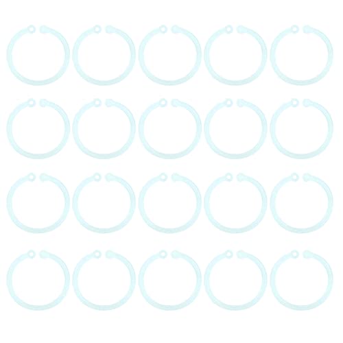 20 Stück Kunststoff Bindemittel Ringe, Flexible Lose Blattbindemittel Ringe für Karteikarten, Buchbindung, Notizbücher, Dokumente (Transparent Green) von Tomotato