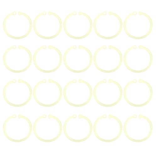 20 Stück Kunststoff Bindemittel Ringe, Flexible Lose Blattbindemittel Ringe für Karteikarten, Buchbindung, Notizbücher, Dokumente (Transparent Yellow) von Tomotato
