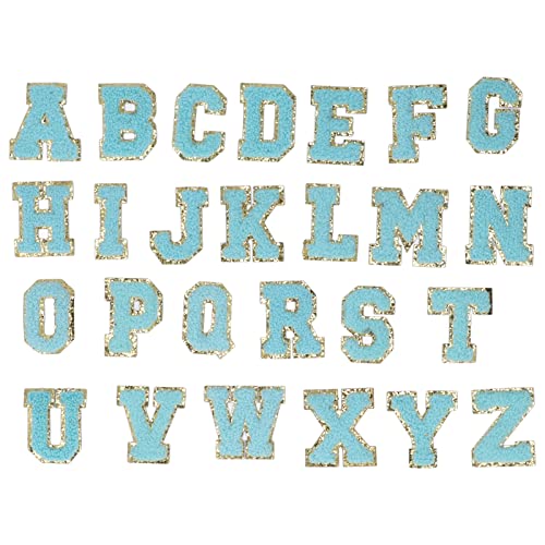Tomotato 26 Stück Aufnäher zum Aufbügeln Buchstaben, A - Z Blaue Buchstaben Goldfarbener Glitzerrand Bestickte Aufnäher, Abzeichen Dekorieren, Reparaturflicken zum Nähen von Kleidung Tomotato 26 Stück Aufnäher zum Aufbügeln Buchstaben, A - Z Blaue Buchstaben Goldfarbener Glitzerrand Bestickte Aufnäher, Abzeichen Dekorieren, Reparaturflicken zum Nähen von Kleidung von Tomotato