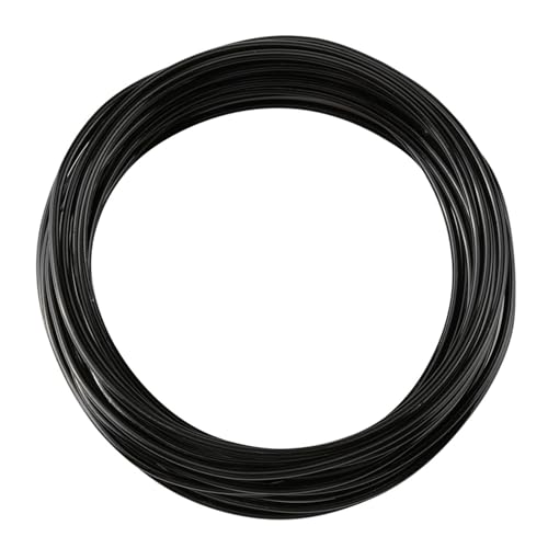 Aluminium Handwerksdraht, 5 m/196,8 Zoll 2mm Rund Metall Bieger Draht Flexibler Schmuck Draht für Handwerkspuppen Bildhauerei (Black) von Tomotato