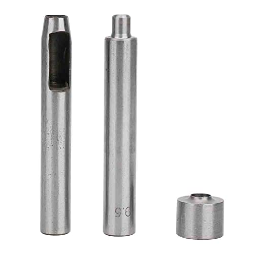 Eyelet Hole Punch Stempel Set Edelstahl Round Hollow Punch Tool Kit für Kleidung Leder DIY BRÜFEN Rucksack Schuhe Hüte Hüte (9,5 mm) von Tomotato