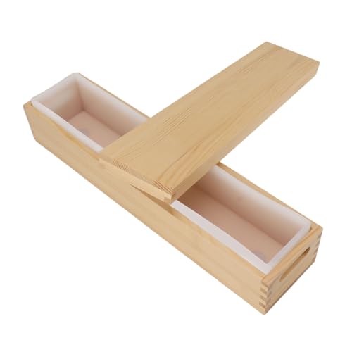 Silikonseife Laibform, 77oz Flexible Rechteckige Seifeform mit Holzkiste und Deckung für DIY Kerzenkuchen Pralinen Silikonseife Laibform, 77oz Flexible Rechteckige Seifeform mit Holzkiste und Deckung für DIY Kerzenkuchen Pralinen von Tomotato