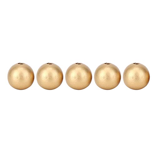Tomotato 100 Stück Goldene Holzperlen, 20mm Runde Massenperle für DIY Kunsthandwerk Wandbehang Heimdekoration Weihnachtsdekoration Tomotato 100 Stück Goldene Holzperlen, 20mm Runde Massenperle für DIY Kunsthandwerk Wandbehang Heimdekoration Weihnachtsdekoration von Tomotato