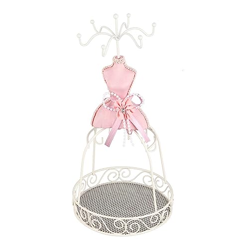 Tomotato Kleid Form Schmuckständer, Dekorativer Anhänger Halskette Ohrringe Armband Schmuck Modell Ausstellungsstand für Ring Ohrringe Halskette Armband (Eisener Gestell) von Tomotato