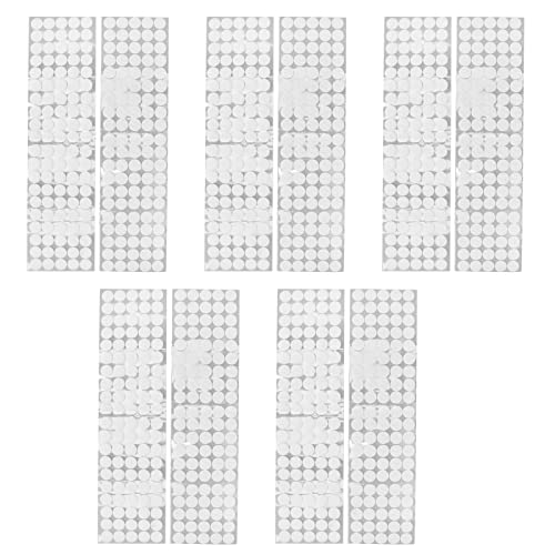 Tomotato Klettpunkte, 500 Paar Weiße 2cm Runde Wiederverwendbare Selbstklebende Klettband Nylon Haftpunkte für DIY Handwerk Nähen Haushalt Schule Büro von Tomotato