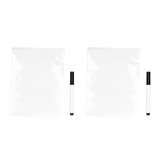 Tomotato PVC Whiteboard Sticker Selbstklebende Tafel, Wiederbeschreibbare Whiteboard-Folie 30x40cm (11.8x15.8 Zoll) für Küche, Kinderzimmer, Büro von Tomotato