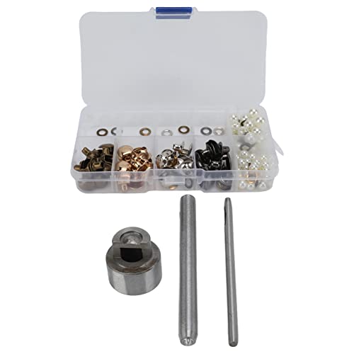 Schnürsenkelhaken-Set, Messing, Schnürsenkelhaken, U-förmige Schuhe, Ösen, Schnallen Und Druckknopfwerkzeuge mit Nieten für Die Reparatur von Wanderstiefeln, Lederstiefelschuhen(10mm) von Tomotato
