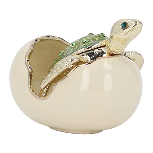 Tomotato Vintage Faberge Schmuckschatulle, Metall Schildkröte Figur Jewellery Trinket Box mit Kristall, Handbemalt Tierfiguren Geschenke Decor Case für Ohrringe, Ringe, Halsketten Tomotato Vintage Faberge Schmuckschatulle, Metall Schildkröte Figur Jewellery Trinket Box mit Kristall, Handbemalt Tierfiguren Geschenke Decor Case für Ohrringe, Ringe, Halsketten von Tomotato