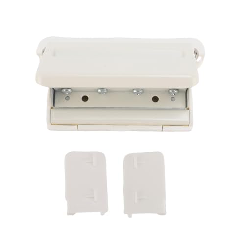 Tomvorks Mini-Pilzloch-Puncher mit Herrscher, 4-Loch-Papierpunsch, Punch 3 Blätter Gleichzeitig, Ideal für Büro-Home-School-Schüler, DIY zu Liefern (Weiß) von Tomvorks
