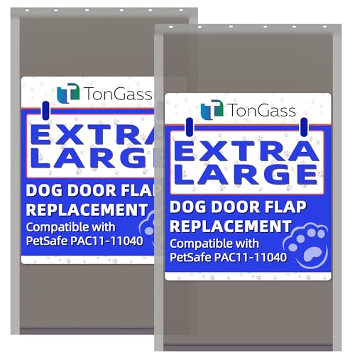 TonGass PAC11-11040 Ersatzklappe für Hunde, extra groß, kompatibel mit PetSafe Freedom Hundetür, 34,8 x 61,5 cm, Haustiertür-Ersatzklappe mit Magnetverschluss, wetterfest und verwindungsbeständig, 2 von TonGass