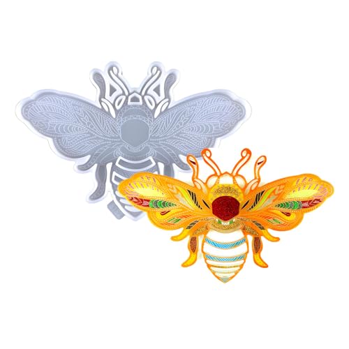 Tone Fun Bienenförmiges Epoxidharz-Guss-Set zum Aufhängen an der Wand, Fenster, Tür, DIY, Heimbüro, Rucksack-Ornament, Partyzubehör (23,5 x 16,4 x 1 cm) von Tone Fun