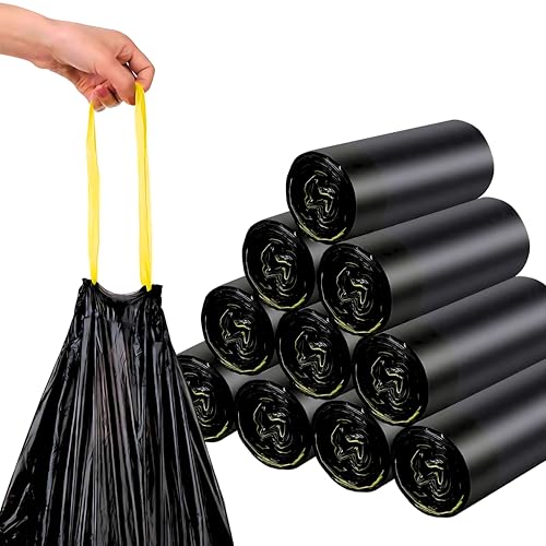 Müllsäcke 120L Schwarz - MIT ZUGBAND - 100% Recycelt - XXL Mülltüten (50 bis 1000 Säcke wählbar) (150) von Toneco