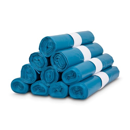 TONECO Profi Müllsäcke 100 Stück Extra Starke Abfallsäcke - 70 cm x 110 cm - Blaue Müllbeutel 120L - 10 Rollen - super stabil - 100% recycelte Folie (10) von Toneco