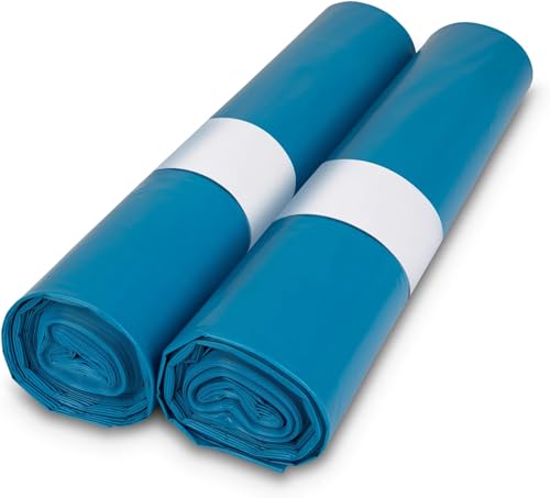 TONECO Profi Müllsäcke 20 Stück Abfallsäcke Extra Stark 70 cm x 110 cm - 2 ROLLEN (20 extra starke Beutel) - Blaue Müllbeutel - 120L - super stabil - 100% recycelte Folie - (2) von Toneco
