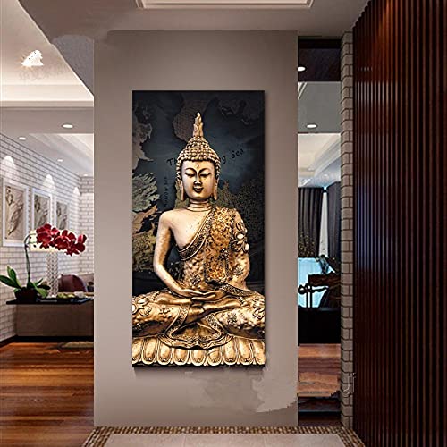 TongDaZhuangShi Leinwand Wandkunst Religiöses Buddha Porträt Gemälde Poster und Drucke Gang Büro Dekorationen Gemälde 45x90cm Rahmenlos TongDaZhuangShi Leinwand Wandkunst Religiöses Buddha Porträt Gemälde Poster und Drucke Gang Büro Dekorationen Gemälde 45x90cm Rahmenlos von TongDaZhuangShi