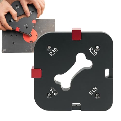 Eckradius Fräs-Bit-Schablone – Fräserschablonen aus Aluminiumlegierung – Router runde Eckvorrichtungen für Holzbearbeitungsvorlagen zum Trimmen von Tischen, Formen von Stuhlkanten Eckradius Fräs-Bit-Schablone – Fräserschablonen aus Aluminiumlegierung – Router runde Eckvorrichtungen für Holzbearbeitungsvorlagen zum Trimmen von Tischen, Formen von Stuhlkanten von Tongfer