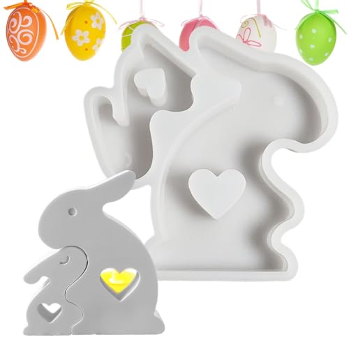 Kerzenhalter-Formen für Epoxidharz – Osterhasen-Harz-Epoxid-Formen aus Silikon – Harz-Epoxid-Formen für Harz, Hochzeiten, Partys, Heimdekoration Kerzenhalter-Formen für Epoxidharz – Osterhasen-Harz-Epoxid-Formen aus Silikon – Harz-Epoxid-Formen für Harz, Hochzeiten, Partys, Heimdekoration von Tongfer