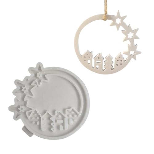 Schneehaus-Harzform – Stern-Creolen-Haus, LED-Kerzenhalter-Form für Kerzenherstellung, Weihnachts-Tischdekoration, LED-Kerzenhalter-Form für Epoxidharz, Ton, Schneehaus-Harzform – Stern-Creolen-Haus, LED-Kerzenhalter-Form für Kerzenherstellung, Weihnachts-Tischdekoration, LED-Kerzenhalter-Form für Epoxidharz, Ton, von Tongfer