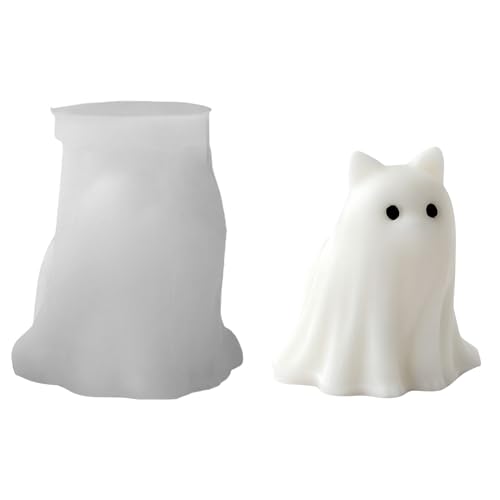 Silikonformen in Geisterform, 3D-Halloween-Kerzenformen, niedliche Epoxidharz-Formen, Bastelbedarf für die Herstellung von Schokolade, Kuchen, Dekoration, Seife, Gips Silikonformen in Geisterform, 3D-Halloween-Kerzenformen, niedliche Epoxidharz-Formen, Bastelbedarf für die Herstellung von Schokolade, Kuchen, Dekoration, Seife, Gips von Tongfer