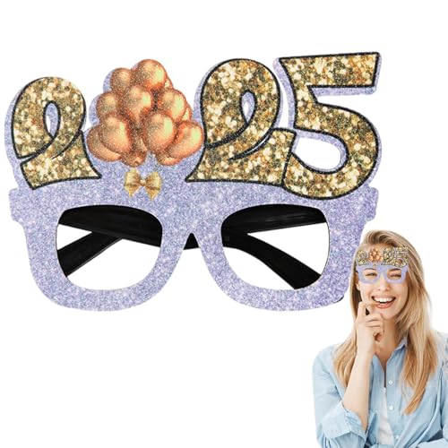 Tongfer 2025 Brille Neujahr - Lustige Brille Dekoration Neujahr Brillen - Kreative Kostüm Brille Neujahr Party Supplies für Frauen Männer Tongfer 2025 Brille Neujahr - Lustige Brille Dekoration Neujahr Brillen - Kreative Kostüm Brille Neujahr Party Supplies für Frauen Männer von Tongfer