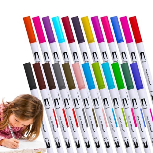 Tongfer Abwaschbare Marker für Kinder, waschbarer Kunstmarker mit feiner Spitze, auf Wasserbasis, zum Skizzieren, Zeichnen, Kunst Tongfer Abwaschbare Marker für Kinder, waschbarer Kunstmarker mit feiner Spitze, auf Wasserbasis, zum Skizzieren, Zeichnen, Kunst von Tongfer