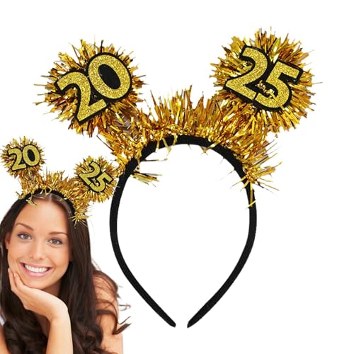Tongfer Haarreif mit Aufschrift "Happy New Year", Dekoration für Silvester, 2025, Frohes neues Jahr, Dekoration für Partyzubehör Tongfer Haarreif mit Aufschrift "Happy New Year", Dekoration für Silvester, 2025, Frohes neues Jahr, Dekoration für Partyzubehör von Tongfer