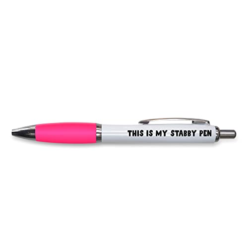 Lustiges Geschenk für Kugelschreiber, Arbeitskollegen, Arbeitsgeschenk, Arbeitskollegen, Abschiedsarbeit, Geschenk für Arbeit | This Is My Stabby Pen | lustiger Witz Schreibwaren | PP61 von Tongue in Peach