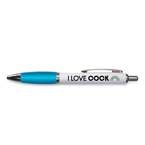Tongue in Peach Lustiger Push-Pen Geschenk | Kugelschreiber | I Love C | Lustiges Witz-Schreibwaren | Türkis – PP148 von Tongue in Peach