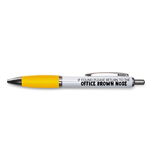 Tongue in Peach Lustiges Geschenk für Kugelschreiber, Kollegen, Abschied, Arbeit, Geschenk für Rückkehr – Büro, braune Nase, lustiges Schreibwaren, Gelb PP41 Tongue in Peach Lustiges Geschenk für Kugelschreiber, Kollegen, Abschied, Arbeit, Geschenk für Rückkehr – Büro, braune Nase, lustiges Schreibwaren, Gelb PP41 von Tongue in Peach